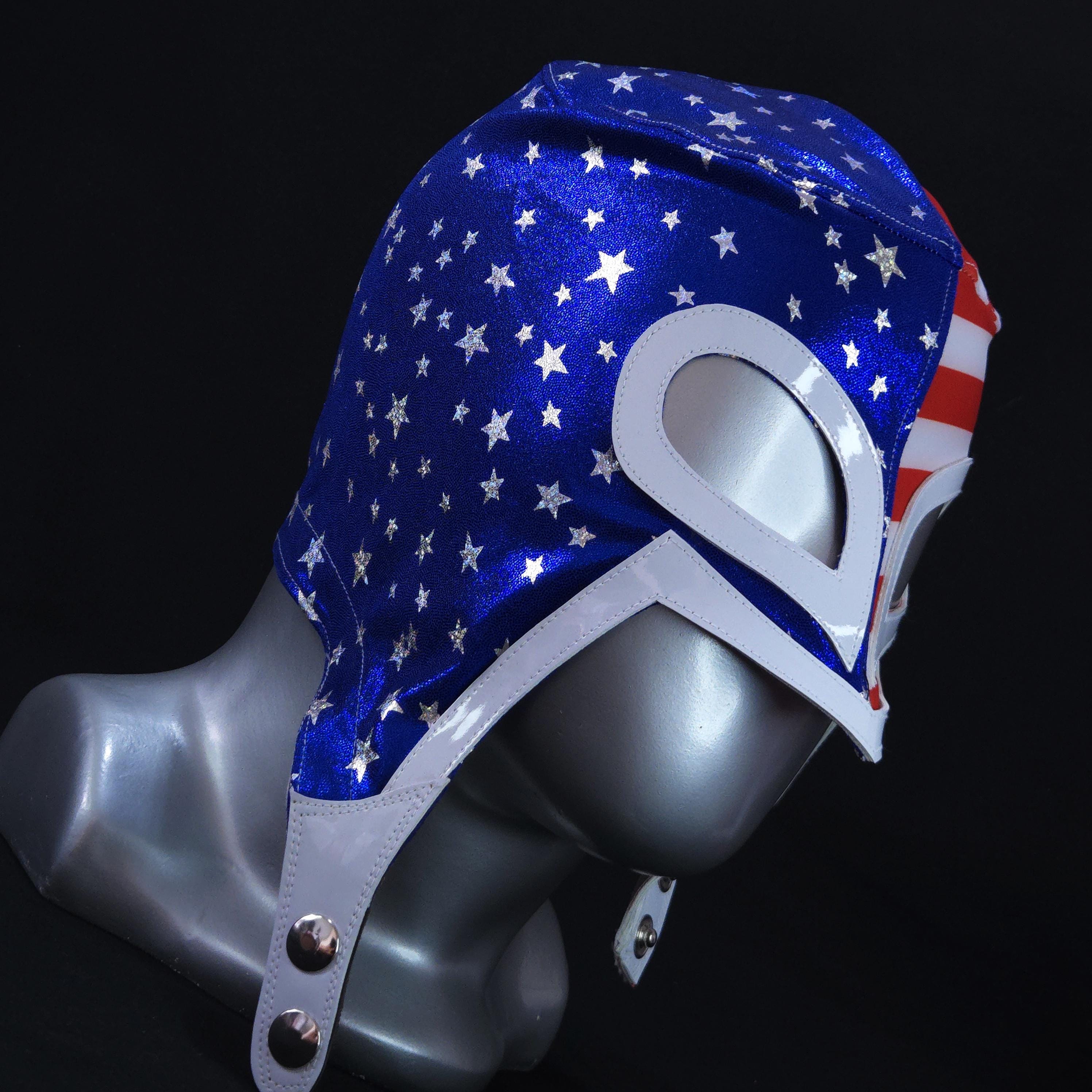 『躍るマスク』 オルガ グレチナ　シルクスクリーン 63×71cm 手作り USA マスク レスリングマスク ルチャドール コスチューム