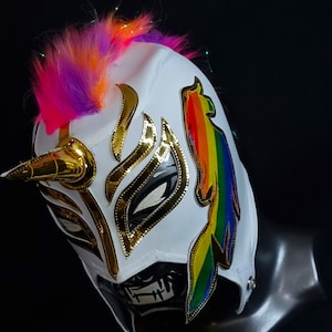 PRIDE UNICORN PRINCESS wrestling mask luchador costume wrestler lucha libre mexican mask maske cosplay