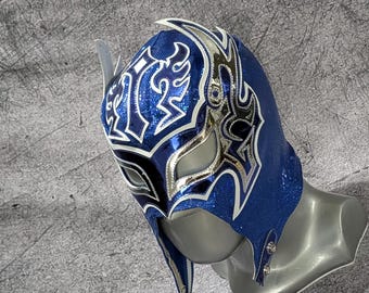 hand made BLUE MASK wrestling mask luchador costume wrestler lucha libre mexican mask maske cosplaysemi pro mask