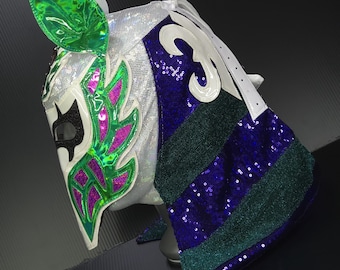 MÁSCARA DE JOKER hecha a mano, máscara de lucha libre, disfraz de luchador, máscara mexicana de lucha libre, máscara de cosplay, máscara semiprofesional