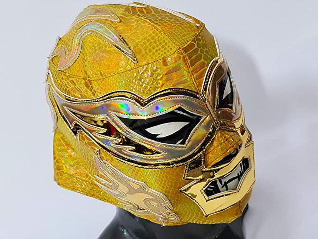 GOLD MASK Wrestling Mask Luchador Costume Wrestler Lucha Libre Mexican
