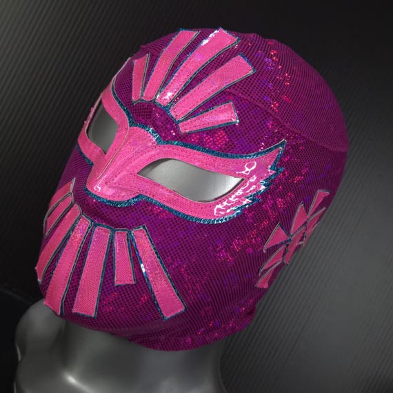 hand made PINK MASK wrestling mask luchador costume wrestler lucha libre mexican mask maske cosplaysemi pro mask