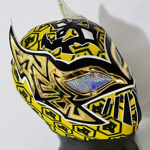 Máscara de lucha libre hecha a mano, disfraz de luchador, máscara mexicana de lucha libre, máscara de cosplay, máscara semiprofesional