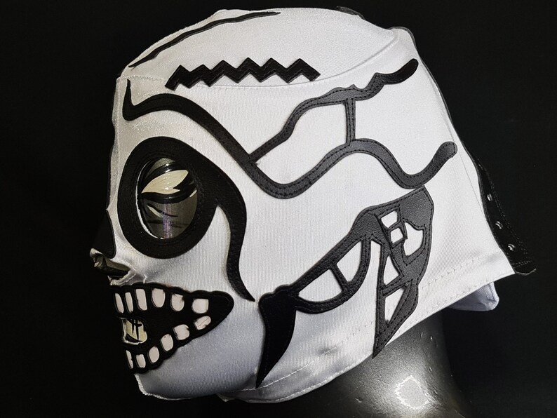 SKULL RETRO Style Wrestling Mask Luchador Costume Wrestler - Etsy