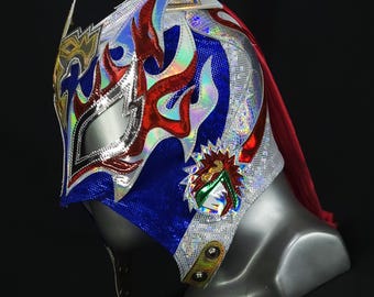 Máscara de lucha libre hecha a mano con forma de pájaro de fuego, disfraz de luchador, luchador de lucha libre mexicana, máscara de cosplay