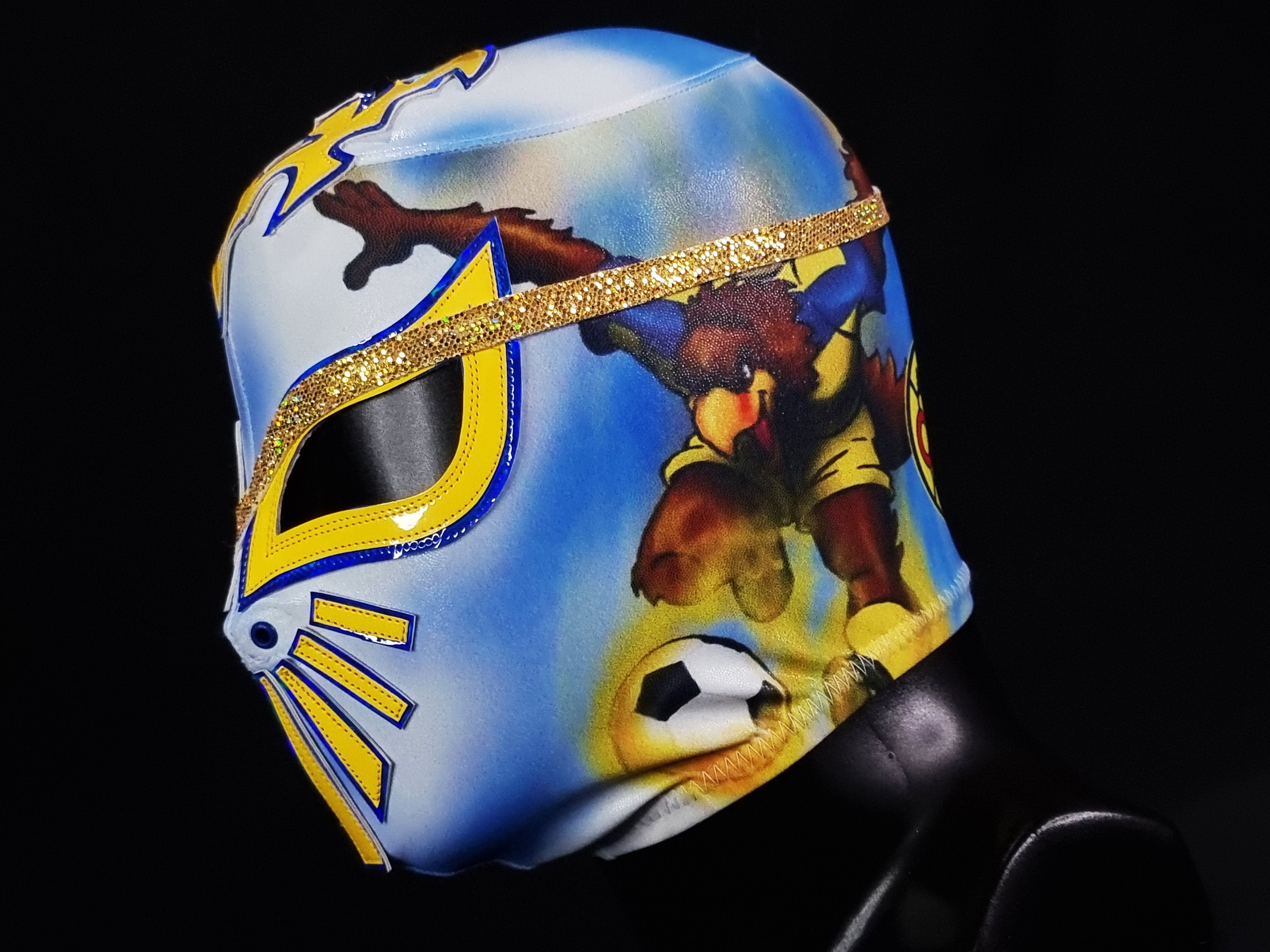 Handgemachte AMERIKA-Maske, Wrestling-Maske, Luchador, Kostüm, Wrestler, lucha libre, mexikanische Maske, Cosplaysemi Pro Maske