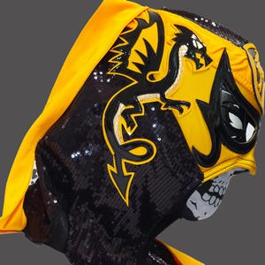 ręcznie robiona maska zapaśnicza DRAGON luchador kostium zapaśnik lucha libre meksykańska maska maska cosplay maska semi pro