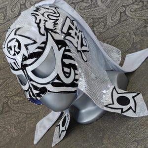 ręcznie robiona maska do walki ze smokiem, kostium luchadora, zapaśnik lucha libre, meksykańska maska, maska cosplay