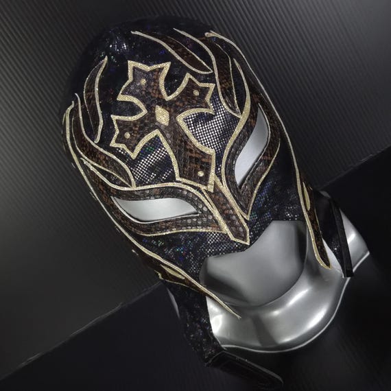 hand made BLACK MASK wrestling mask luchador costume wrestler lucha libre mexican mask maske cosplaysemi pro mask