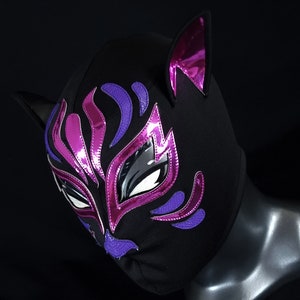 máscara de luta livre CAT feita à mão traje de lutador lutador lucha libre máscara mexicana maske cosplaysemi pro mask