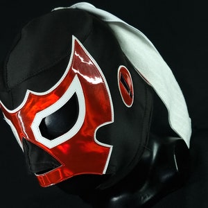 ręcznie robiona maska CZERWONA maska zapaśnicza luchador kostium zapaśnik lucha libre meksykańska maska maska cosplay maska semi pro