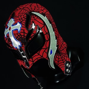 ręcznie robiona MASKA PAJĄKA maska zapaśnicza luchador kostium zapaśnik lucha libre meksykańska maska maska cosplay maska semi pro