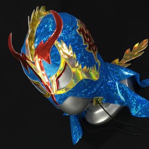 ręcznie robiona maska zapaśnicza DRAGON luchador kostium zapaśnik lucha libre meksykańska maska maska cosplay