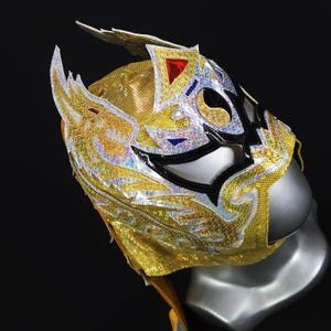 ręcznie robiona maska do zapasów smoka luchador kostium zapaśnik lucha libre meksykańska maska maska cosplay