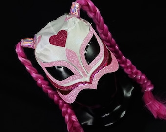 Máscara de lucha libre dulce hecha a mano, disfraz de luchador