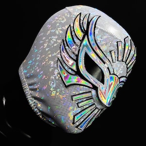 Máscara de lucha libre hecha a mano, disfraz de luchador, máscara mexicana de lucha libre, máscara de cosplay, máscara semiprofesional