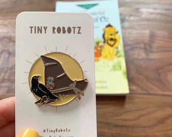 Vogelscheuche & Krähe Emaille Pin: Zauberer von Oz Inspiration