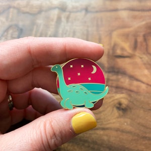 Loch Ness Monster Enamel Pin: Teal Nessie, Believers Club