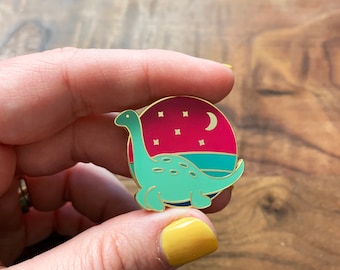 Loch Ness Monster Enamel Pin: Teal Nessie, Believers Club