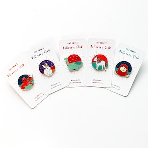 Believers Club Enamel Pin set, Unicorn, Jack Rabbit, Nessie, Jackalope, Sasquatch, Kracken, Mythical pin, Nerdy, Cryptid,  Enamel Pins
