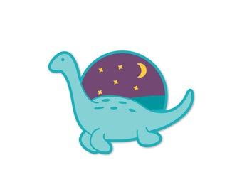 Nessie Vinyl Sticker, Loch Ness Believers Club, 3" Mythical Creature