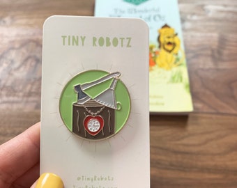 Tin Man Emaille Pin: Zauberer von Oz Herz, Buchliebhaber Geschenk