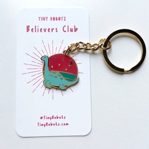 Loch Ness Enamel Keychain, Believers Club, Nessie, Mythical Creature, Keychains, Cryptid Charms