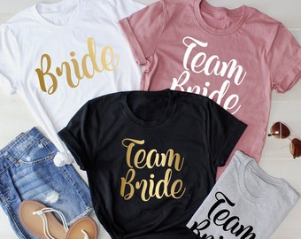 team bride, bridesmaid shirts, bridesmaid tshirts, bachelorette party shirts, bridal party, wedding party, will you be my bridesmaid
