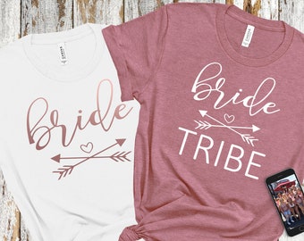 Bride tribe shirts, bridesmaid shirts, bachelorette party, wedding party shirt, arrow shirts, bridesmaid proposal gift, bridesmaid tank