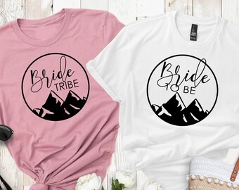 Bachelorette Party Shirts, Wild and Free with the Bride to Be Shirt, Mountain Bridesmaid Shirts, Bride Tshirt, Bridesmaid Proposal  8-7