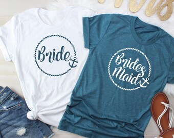 Brides Mate, nautical Bachelorette party shirts, bridesmaid shirts, crew shirt, nauti bachelorette, bachelorette tshirts, proposal gift