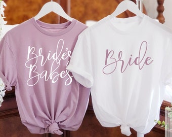 Bridal Party Shirt, Brides Babes Shirt, Bridesmaid Shirt, Bachelorette Party Shirt, Babe of Honor Shirt, Bridesmaid Gift, Proposal Box 6-21