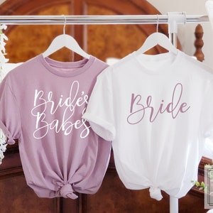 Bridal Party Shirt, Brides Babes Shirt, Bridesmaid Shirt, Bachelorette Party Shirt, Babe of Honor Shirt, Bridesmaid Gift, Proposal Box 6-21