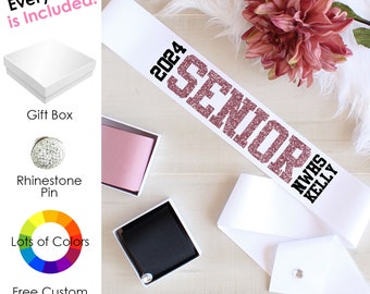 Custom Grad Gift, Dance Team Sash, Cheerleader Sash, Senior Night Sash,  Senior Sash, Graduation Sash, Class of Sash, Custom Graduation Sash
