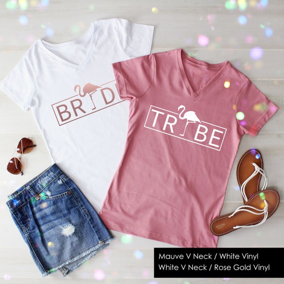 flamingo bridesmaid shirts