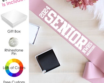 Senior Night Sash, Custom Grad Gift, Senior Sash, Graduation Sash, Class of Sash, Personalized Graduation Sash, Custom Graduation Sash