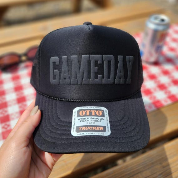 Puff Gameday Custom Trucker Hat, Puff Embossed Print, Baseball Hat, Team Hat, Football Mom Hat, Mascot Hat