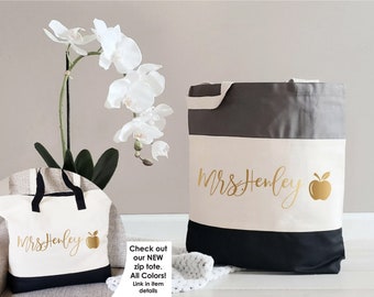 Teacher tote bag, Personalized teacher tote bag, Gifts for teachers, Teacher life, Personalized teacher gift, Custom Tote