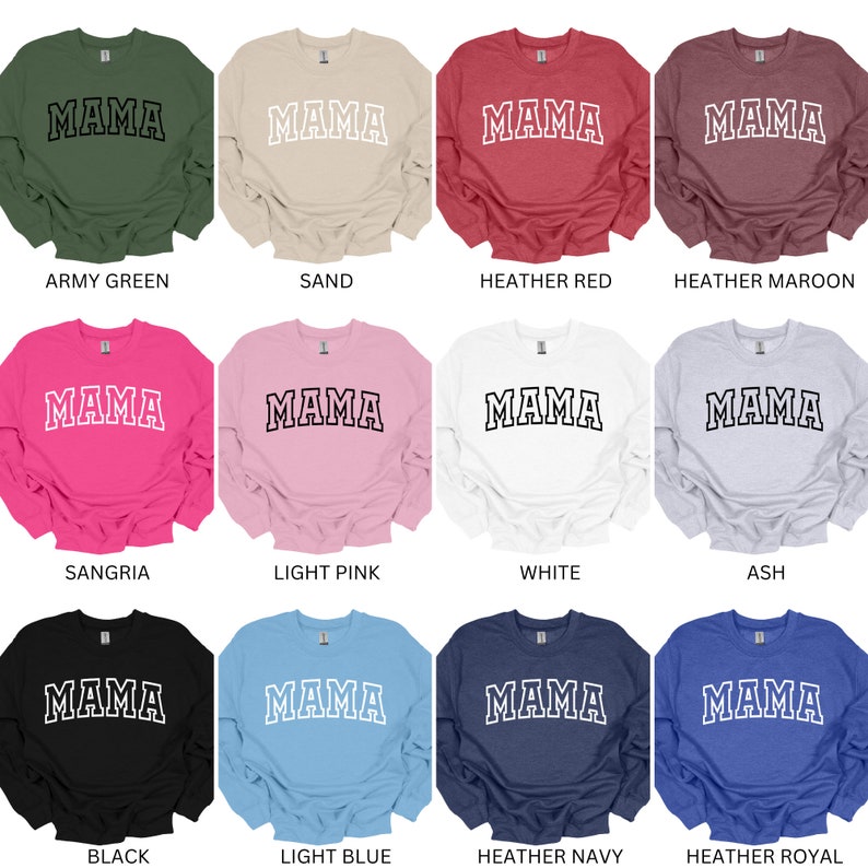 Mama Keepsake Sweatshirt with Puff Lettering, Personalized Kid Names on Sleeve, Mama Sweater, New Mom Gift, Maroon image 6