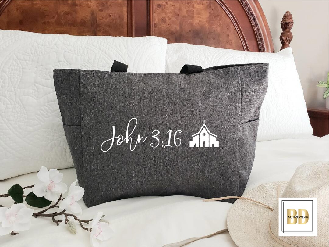 Church Tote Bag, Personalized Church Bag, Gift for Pastor, Personalized