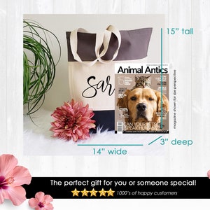 Custom dog mom Gift, Personalized Pet Bag, Custom Pet Bag, Custom pet tote Bag, pet gift, Personalized Tote Bag Women, Cotton Canvas Tote image 2