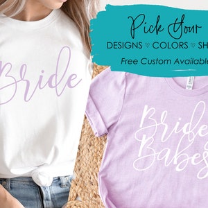 Brides Babes Shirt Bachelorette Shirts / Lilac Purple Bridesmaid Shirts / Perfect Bridesmaid Gift / Bride Shirt