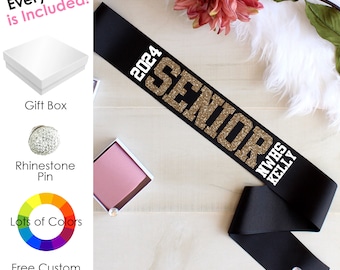 Dance Team Sash, Cheerleader Sash, Senior Night Sash, Custom Grad Gift, Senior Sash, Graduation Sash, Class of Sash, Custom Graduation Sash