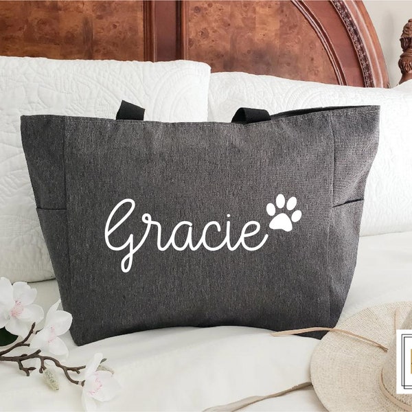 Custom dog mom Gift, Personalized Pet Bag, Custom Pet Bag, Custom pet tote Bag, pet gift, Pet travel bag, Cotton Canvas Tote, Custom tote