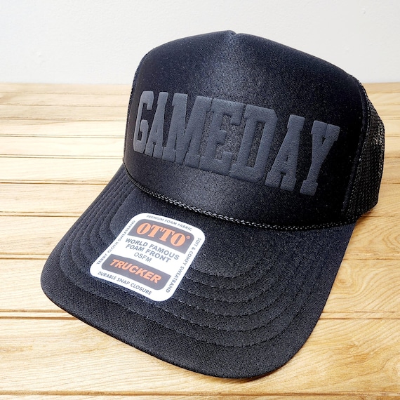 Puff Gameday Custom Trucker Hat, Puff Embossed Print, Baseball Hat, Team Hat, Football Mom Hat, Mascot Hat