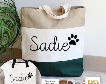 Custom dog mom Gift, Personalized Pet Bag, Custom Pet Bag, Custom pet tote Bag, pet gift, Personalized Tote Bag Women, Cotton Canvas Tote