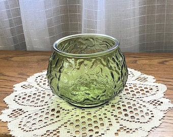 E. O. Brody Green Crinkle Glass 4" Vase