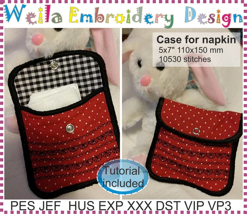 Scissors Case Napkin Case Phone Case in the Hoop ITH Etsy