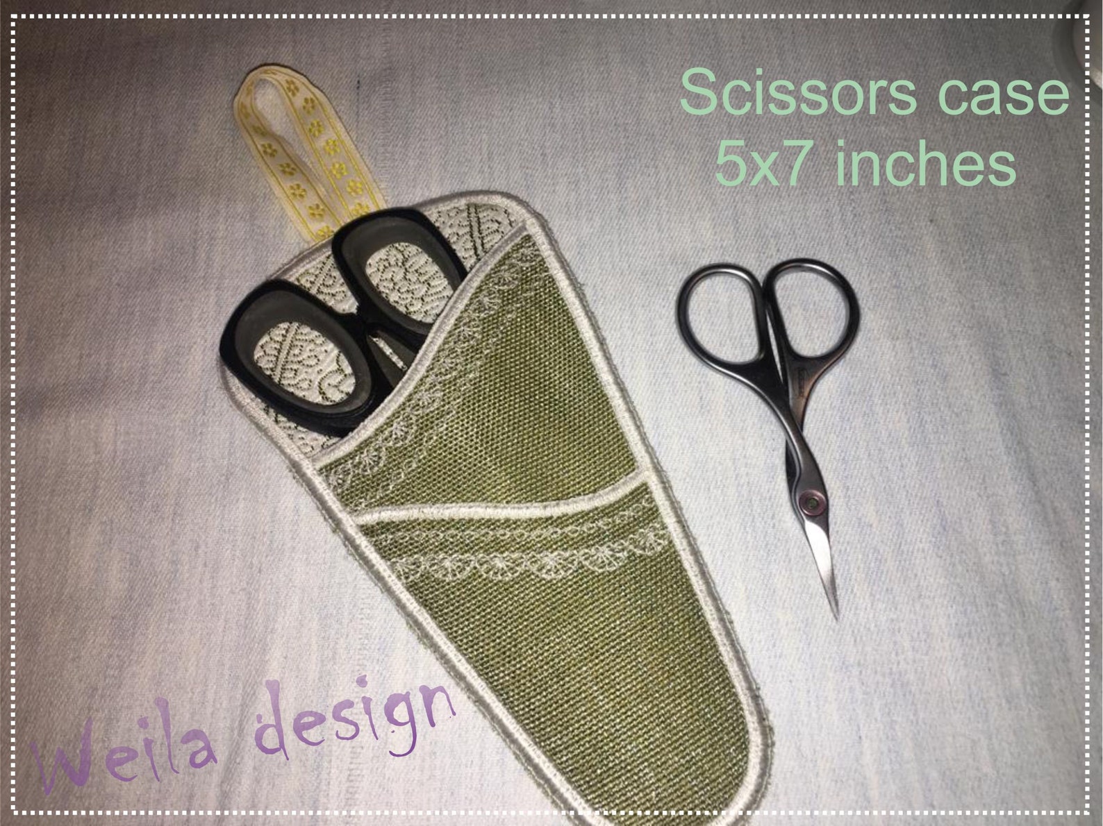 Scissors Case two pockets 5x7 In the Hoop ITH Machine Etsy