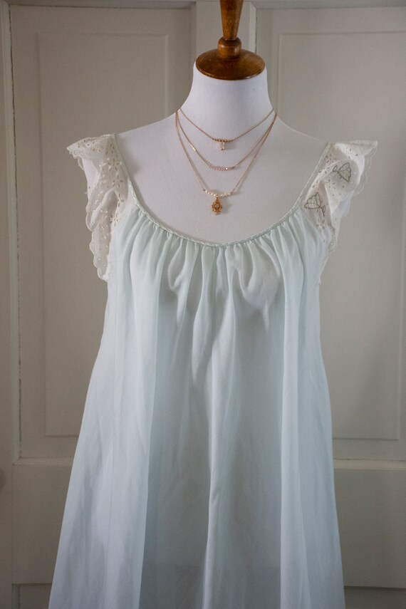 Vintage Lucie Ann Nightgown Pale Blue (sm)